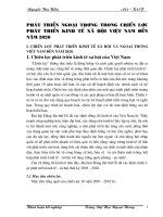 Phát triển ngoại thương trong chiến lược phát triển kinh tế xã hội Việt Nam đến năm 2020