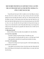 MỘT SỐ BIỆN PHÁP ĐỀ XUẤT GÓP PHẦN NÂNG CAO TIÊU THỤ SẢN PHẨM DỆT KIM TẠI THỊ TRƯỜNG NỘI ĐỊA CỦA CÔNG TY DỆT MAY HÀ NỘI