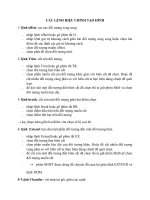 CÁC LỆNH HIỆU CHỈNH TẠO HÌNH