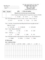 ĐỀ THI GIỮA KÌ I-Lớp 4