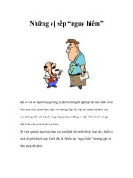 Những vị sếp “nguy hiểm”