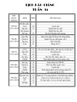 GIÁO ÁN LỚP 3 TUẦN 14