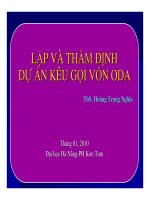 Bài giảng lập và thẩm định dự án kêu gọi vốn ODA