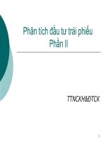 Phân tích đầu tư trái phiếu Phần II