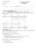 Đề kiểm tra Dại 7 cực chuẩn (ĐA-MT)