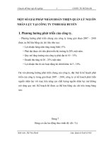 MỘT SỐ GIẢI PHÁP NHẰM HOÀN THIỆN QUẢN LÝ NGUỒN NHÂN LỰC TẠI CÔNG TY TNHH HẢI HUYỀN