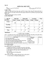 đê kiem tra học kì 1 sinh 8 2010 - 2011