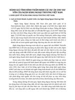 ĐÁNH GIÁ TÌNH HÌNH THẨM ĐỊNH CÁC DỰ ÁN CHO VAY VỐN CỦA NGÂN HÀNG NGOẠI THƯƠNG VIỆT NAM