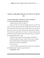 CHƯƠNG I  GIỚI THIỆU KHÁI QUÁT VỀ CÔNG TY SỨ THANH TRÌ