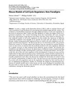 MouseModels of Cell Cycle Regulators - New Paradigms