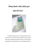 Dùng thuốc chữa bệnh gan mật thế nào?