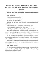 QUY HOẠCH VÀ TÌNH HÌNH THỰC HIỆN QUY HOẠCH TỔNG THỂ PHÁT TRIỂN KTXH HUYỆN HOÀNH BỒ TỈNH QUẢNG NINH 20012010