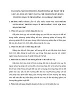 VẬN DỤNG MỘT SỐ PHƯƠNG PHÁP THỐNG KÊ PHÂN TÍCH LÃI VÀ LÃI SUẤT CHO VAY CỦA CHI NHÁNH NGÂN HÀNG THƯƠNG MẠI CỔ PHẦN ĐÔNG Á GIAI ĐOẠN 2001 2007