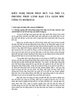 KIẾN NGHỊ NHẰM PHÁT HUY VAI TRÒ VÀ PHƯƠNG PHÁP LÃNH ĐẠO CỦA GIÁM ĐỐC CÔNG TY HYMETCO