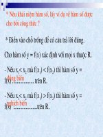 Tiết 21: Hàm số bậc nhất.