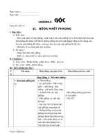 giáo án hình học 6 học kì II đủ 4 cột