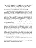 NHỮNG GIẢI PHÁP VÀ KIẾN NGHỊ NÂNG CAO CHẤT LƯỢNG TÍN DỤNG HỘ SẢN XUẤT TẠI CHI NHÁNH NHNO PTNT HUYỆN PHÙ CỪ TỈNH HƯNG YÊN