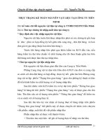 THỰC TRẠNG KẾ TOÁN NGUYÊN VẬT LIỆU TẠI CÔNG TY TIẾN MINH