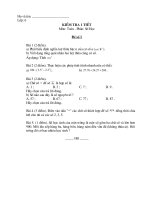 Đề kiểm tra 1 tiết - Số Học