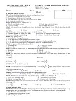 Đề KT HKI có ĐÁ và ma trận đề