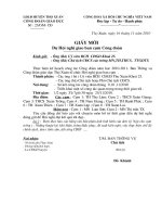 Giấy mời giao ban cụm Công đoàn GD tháng 11-2010