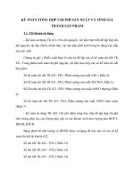 KẾ TOÁN TỔNG HỢP CHI PHÍ SẢN XUẤT VÀ TÍNH GIÁ THÀNH SẢN PHẨM