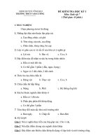 đề kiểm tra HKI(2010-2011)-Sinh học 7