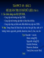 Bài 2 - Lớp 12 - Hệ Quản trị CSDL