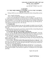 Cam kết thực hiện các cuộc vận động năm học 2010-2011