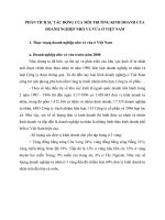 PHÂN TÍCH SỰ TÁC ĐỘNG CỦA MÔI TRƯỜNG KINH DOANH CỦA DOANH NGHIỆP NHỎ VÀ VỪA Ở VIỆT NAM