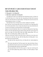 Một số vấn đề lý luận cơ bản về hạch toán kế toán vốn bằng tiền