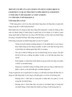 MỘT SỐ VẤN ĐỀ LÝ LUẬN CƠ BẢN VỀ CHẤT LƯỢNG DỊCH VỤ LOGISTICS VÀ QUẢN TRỊ CHẤT LƯỢNG DỊCH VỤ LOGISTICS