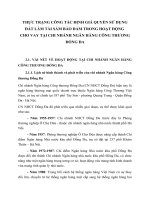 THỰC TRẠNG CÔNG TÁC ĐỊNH GIÁ QUYỀN SỬ DỤNG ĐẤT LÀM TÀI SẢM BẢO ĐẢM TRONG HOẠT ĐỘNG