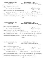 KT 1 tiết chương II - Phương trình bậc nhất, bậc hai.