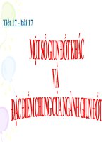 Tiet 17 Mot so giun dot khac va dac diem chung cuanganh giun dot