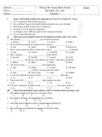 KT 1 tiết lần 1 HKII