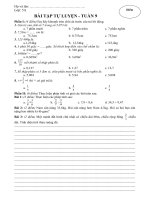 BT tự luyện tuần 9 SANHO