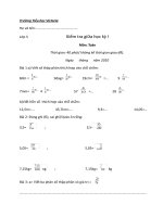 kiểm tra toán giữa kỳ I