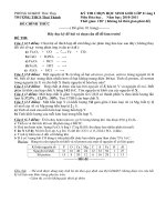 Đề thi HSG Anh 8 - Vòng 1