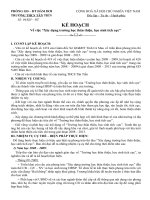 Kế hoạch xây dựng trường học thân thiện - học sinh tích cực ở nhà trường