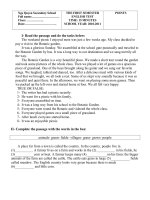 ÔN TẬP E9 -  BÀI KT SỐ 2