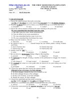 Đề ôn HK I Anh 10 số 2