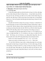 MỘT SỐ BIỆN PHÁP NÂNG CAO HIỆU QUẢ SỬ DỤNG VỐN TẠI CÔNG TY TNHH SXKD MINH PHƯỢNG