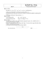 Đề thi Học kì 1 Toán 12 - Đề số 7