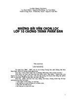 Những bài văn chọn lọc lớp 10