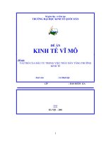 VAI TRÒ CỦA ĐẦU TƯ TRONG VIỆC THÚC ĐẨY TĂNG TRƯỞNG KINH TẾ