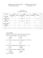 Đề thi GK 1 TOÁN  lớp 5/6