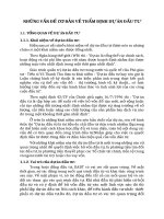 NHỮNG VẤN ĐỀ CƠ BẢN VỀ THẨM ĐỊNH DỰ ÁN ĐẦU TƯ