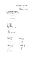 ĐỀ KIỂM TRA GKI 2010-2011 LỚP 1