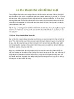 10 thủ thuật cho vấn đề bảo mật